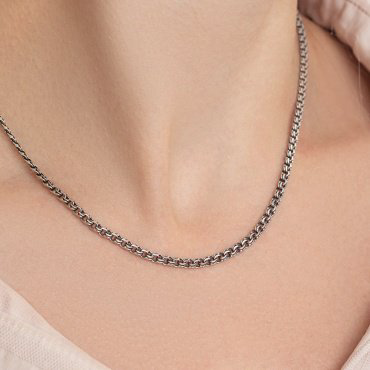 Цепь SOKOLOV 998140504_60 длина 60 см, вес 9.3 г серебро, плетение бисмарк