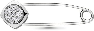 Булавка AQUAMARINE 70486А.5 вес 1.07 г серебро, фианит купить,11081