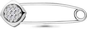 Булавка AQUAMARINE 70486А.5 вес 1.07 г серебро, фианит купить,11081