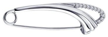Булавка Diamant 94-140-00639-1 вес 1.5 г серебро, фианит купить,9126