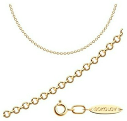 Цепь SOKOLOV 93080003_65 длина 65 см, вес 7.22 г серебро, плетение ролло