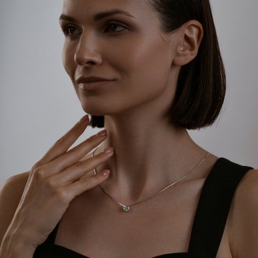 Колье SOKOLOV 94070641 длина 40 см вес 3.38 г серебро, фианит купить,27599