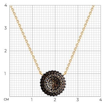 Колье Diamant 93-170-01828-1_45 длина 45 см вес 2.84 г серебро, фианит купить,15667
