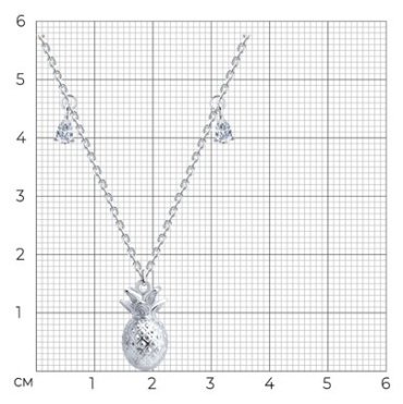 Колье SOKOLOV 94071215_40\45 длина 40 см вес 4.22 г серебро, фианит купить,16621
