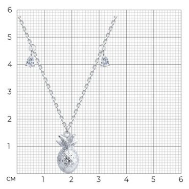 Колье SOKOLOV 94071215_38\42 длина 38 см вес 4.2 г серебро, фианит купить,14544