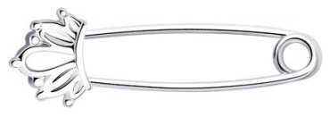 Брошь SOKOLOV 94040096-sk10 вес 0.68 г серебро, без вставок