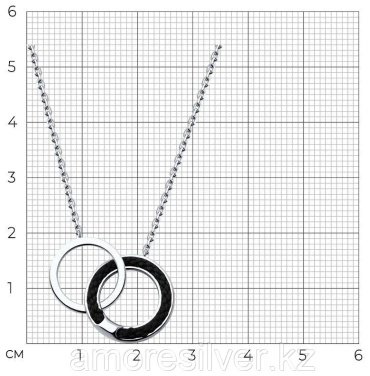 Колье Diamant 94-170-01882-1 длина 45 см вес 4.26 г серебро, натуральная кожа купить,18499