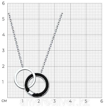 Колье Diamant 94-170-01882-1 длина 45 см вес 4.26 г серебро, натуральная кожа купить,18499