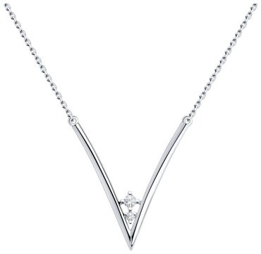 Колье Diamant 94-170-00857-1 длина 40 см вес 3.57 г серебро, фианит купить,NaN