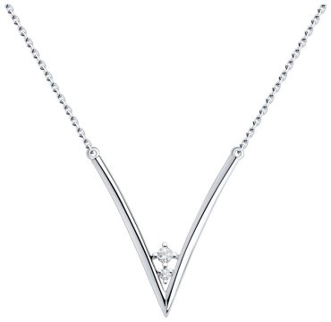 Колье Diamant 94-170-00857-1 длина 40 см вес 3.57 г серебро, фианит купить,NaN