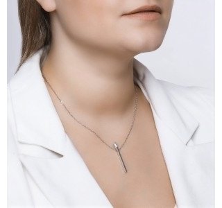 Колье SOKOLOV 94070343_40 длина 40 см вес 4.92 г серебро, фианит купить,25650