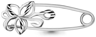 Брошь AQUAMARINE 71525 вес 0.83 г серебро, без вставок купить,17442