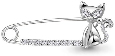 Булавка AQUAMARINE 72631А вес 1.82 г серебро, фианит купить,20777