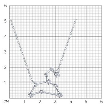 Колье SOKOLOV 94071209_s длина 40 см вес 3.84 г серебро, фианит купить,14867