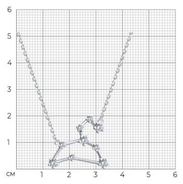 Колье SOKOLOV 94071209_s длина 40 см вес 3.84 г серебро, фианит купить,14867