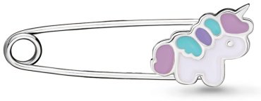 Булавка AQUAMARINE 77317-aq4 вес 1.11 г серебро, эмаль