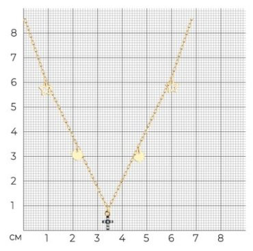 Колье Diamant 51-170-01649-1_42 длина 42 см вес 1.51 г золото, без вставок купить,125164