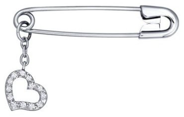 Булавка SOKOLOV 94040017-sk143 вес 1.53 г серебро, фианит купить,11286