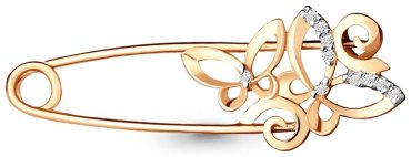 Булавка AQUAMARINE 71514А вес 0.84 г серебро, фианит купить,NaN