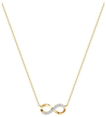 Колье Diamant 51-170-01205-1_40 длина 40 см вес 1.91 г золото, фианит купить,NaN