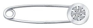 Брошь SOKOLOV 94040094 вес 0.73 г серебро, фианит