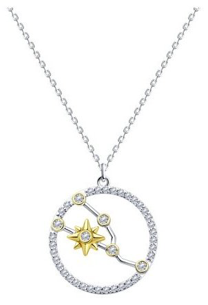 Колье Diamant 94-170-01789-1 длина 40.45 см вес 4.83 г серебро, фианит купить,13394