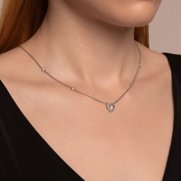 Колье SOKOLOV 92070079_45 длина 45 см вес 3.98 г серебро, фианит, топаз купить,41040