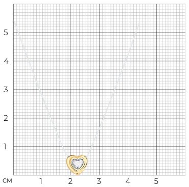 Колье SOKOLOV 1381003_93070057 длина 38 см вес 1.24 г серебро, фианит купить,10157