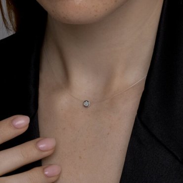 Колье Diamant 94-270-02092-1_45 длина 45 см вес 0.75 г серебро, бриллиант купить,19994