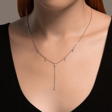 Колье SOKOLOV 94071013 длина 40 см вес 2.99 г серебро, фианит купить,18304