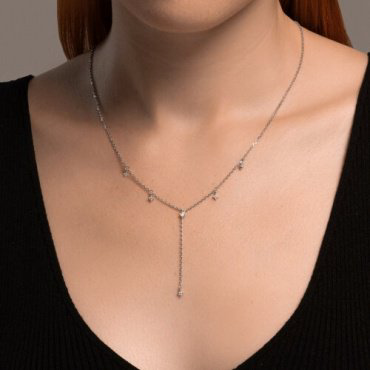 Колье SOKOLOV 94071013 длина 40 см вес 2.99 г серебро, фианит купить,18304