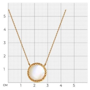 Колье Diamant 93-370-01563-1_45 длина 45 см вес 3.58 г серебро, перламутр купить,15127