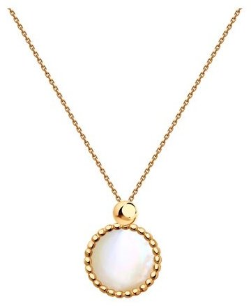 Колье Diamant 93-370-01602-1_45 длина 45 см вес 3.85 г серебро, перламутр купить,16138