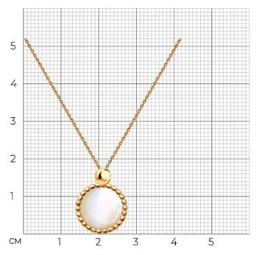 Колье Diamant 93-370-01602-1_45 длина 45 см вес 3.85 г серебро, перламутр купить,16138