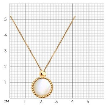 Колье Diamant 93-370-01602-1_45 длина 45 см вес 3.85 г серебро, перламутр купить,16138