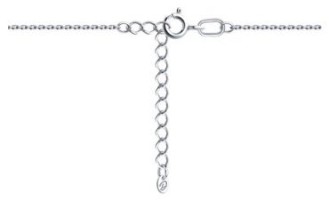 Колье Diamant 93-370-02061-1 длина 50 см вес 2.89 г серебро, топаз, фианит купить,NaN