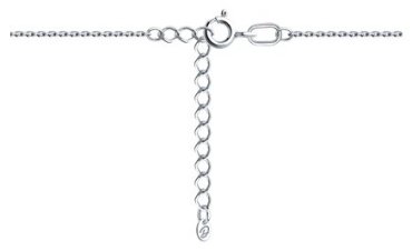 Колье Diamant 93-370-02061-1 длина 50 см вес 2.89 г серебро, топаз, фианит купить,NaN