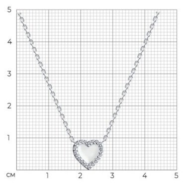 Колье SOKOLOV 94070965_s длина 50 см вес 3.24 г серебро, фианит, эмаль купить,18919