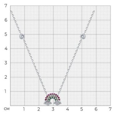 Колье SOKOLOV 94071043_s длина 45 см вес 3.33 г серебро, корунд, фианит купить,13192