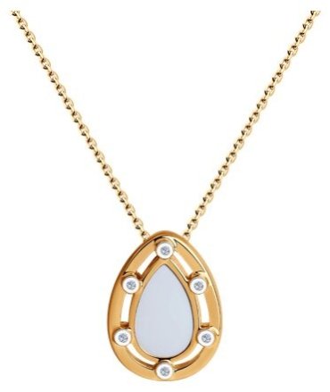 Колье Diamant 93-170-01592-1 длина 40 см вес 3.5 г серебро, фианит купить,9983