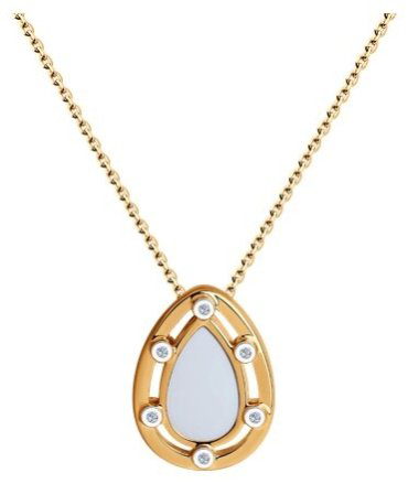 Колье Diamant 93-170-01592-1 длина 40 см вес 3.5 г серебро, фианит купить,9983