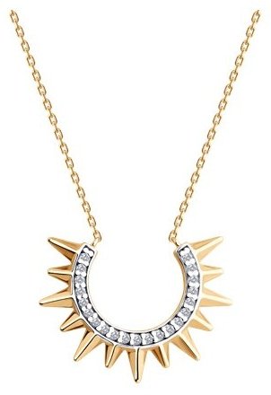 Колье Diamant 93-170-02102-1_s длина 45 см вес 3.11 г серебро, фианит купить,NaN