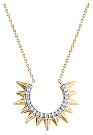 Колье Diamant 93-170-02102-1_s длина 45 см вес 3.11 г серебро, фианит купить,NaN