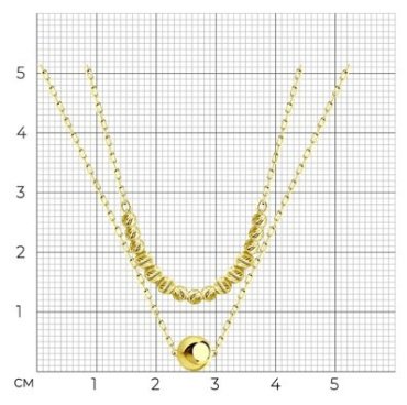 Колье Diamant 53-170-01177-1_s длина 40 см вес 2.65 г золото, без вставок купить,218422