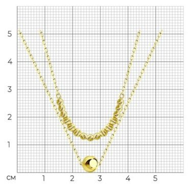 Колье Diamant 53-170-01177-1_s длина 40 см вес 2.65 г золото, без вставок купить,218422