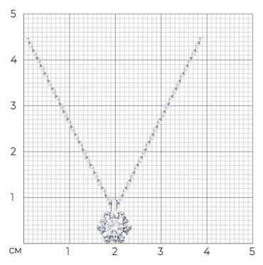 Колье Diamant 52-270-02378-1 длина 45 см вес 2.67 г золото, бриллиант, рубин купить,866700