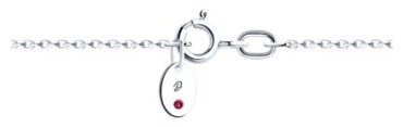 Колье Diamant 52-270-02378-1 длина 45 см вес 2.67 г золото, бриллиант, рубин купить,866700