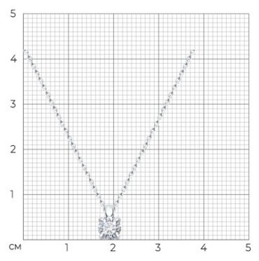 Колье Diamant 52-270-02383-1 длина 45 см вес 2.36 г золото, бриллиант, рубин купить,989875