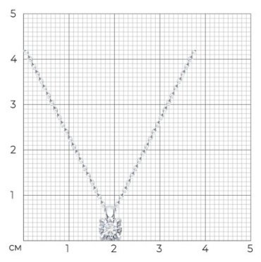 Колье Diamant 52-270-02383-1 длина 45 см вес 2.36 г золото, бриллиант, рубин купить,989875