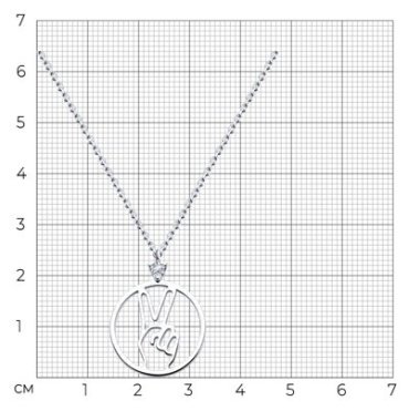 Колье SOKOLOV 94071022_s длина 45 см вес 3.68 г серебро, фианит купить,12683